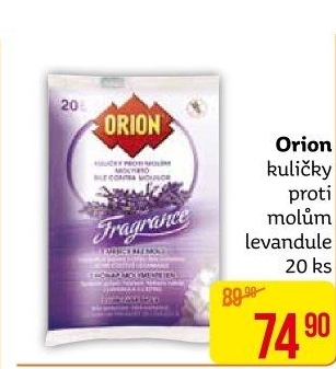 Přípravek proti molům kuličky Orion