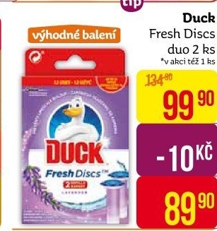 WC blok bodový Fresh Discs Duck - náplň