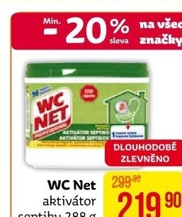 Aktivátor septiků biologický WC Net