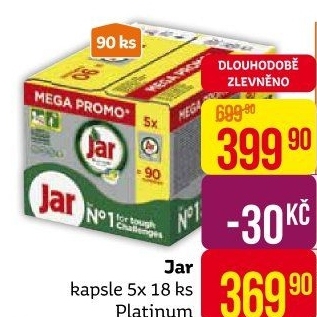 Kapsle do myčky Platinum Jar