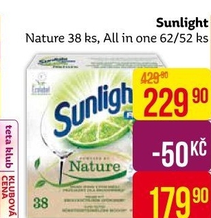 Tablety do myčky Nature Sunlight All in 1