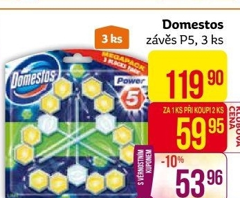 WC blok tuhý Power 5 Domestos