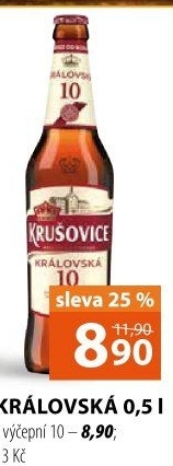 Pivo Královská 10° Krušovice