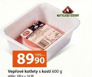 Vepřová kotleta s kostí Kostelecké uzeniny