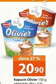Sýr čerstvý smetanový ochucený Olivier Kapucín