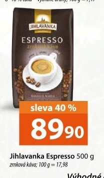 Zrnková káva Jihlavanka Espresso