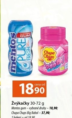Žvýkačky Pure Fresh Mentos