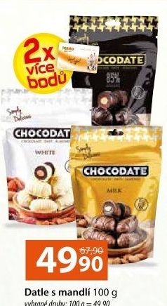 Plněné datle v čokoládě Chocodate