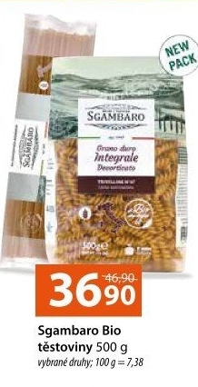 Těstoviny bio Sgambaro