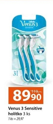 Jednorázová holítka dámská Sensitive Gillette Venus 3