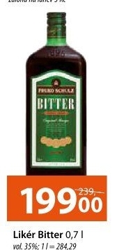 Likér Bitter Fruko Schulz