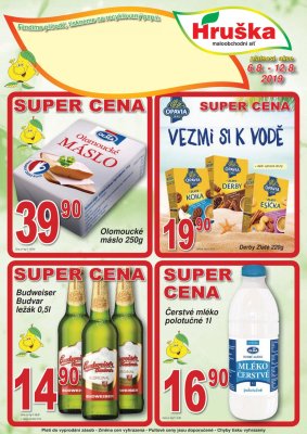 akční leták Hruška 6.8.2019-12.8.2019