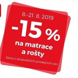 -15% na matrace a rošty