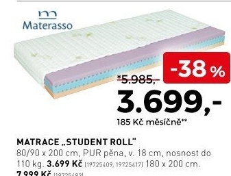 Matrace Student roll