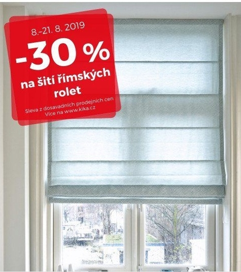 -30% na šití římských rolet