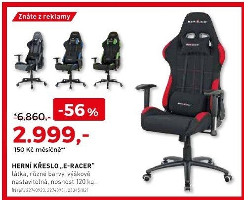 Herní křeslo E-Racer