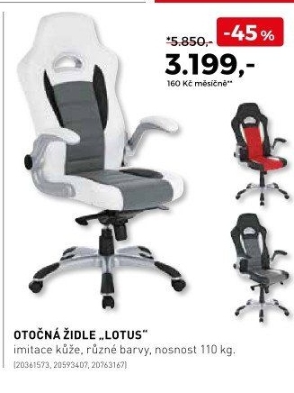 Otočná židle Lotus