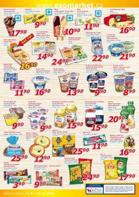 akční leták ESO MARKET 14.8.2019-25.8.2019