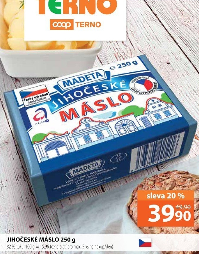 Máslo Jihočeské Madeta