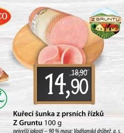 Šunka kuřecí prsní nejvyšší jakosti Z Gruntu