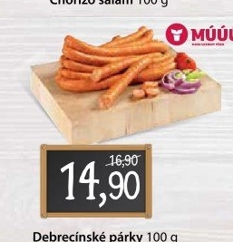 Párky debrecínské Maso uzeniny Písek