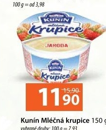 Mléčná krupice Kunín