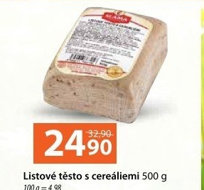 Těsto listové cereální Sláma