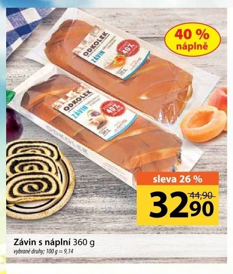 Závin s náplní Odkolek