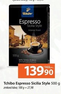 Zrnková káva Tchibo Espresso Sicilia style