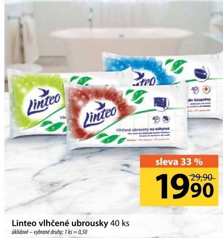 Vlhčené úklidové ubrousky Linteo