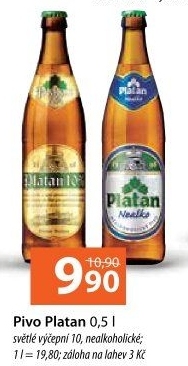 Pivo světlé výčepní 10° Platan