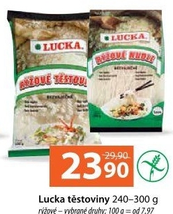 Těstoviny rýžové Lucka