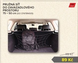 Upínací síť do kufru auta