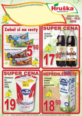 akční leták Hruška 13.8.2019-19.8.2019