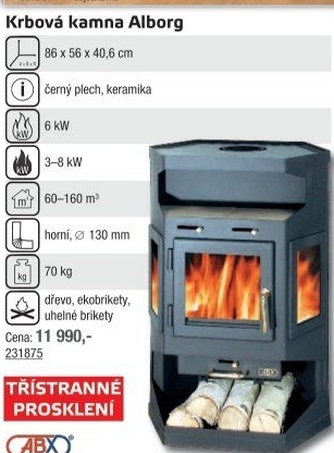 Krbová kamna Alborg ABX