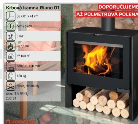 Krbová kamnaz Riano 01 Romotop