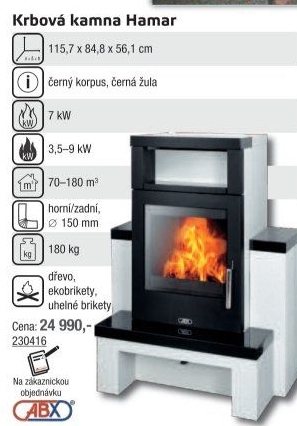 Krbová kamna Hamar ABX
