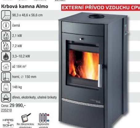 Krbová kamna Almo HAAS + SOHN