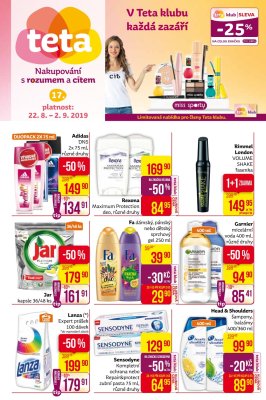 akční leták Teta drogerie 22.8.2019-2.9.2019