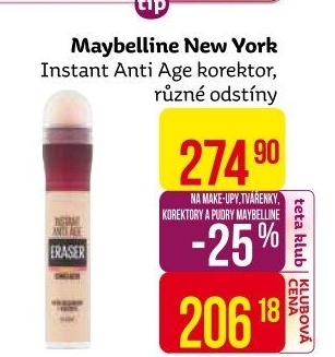 Korektor na kruhy pod očima Instant Anti-Age Eraser Eye Maybelline