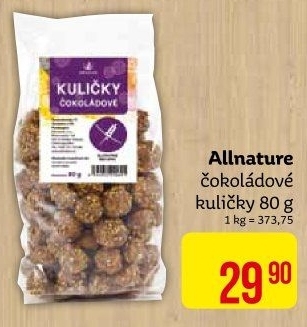 Čokoládové kuličky Allnature