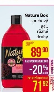 Sprchový gel Nature box