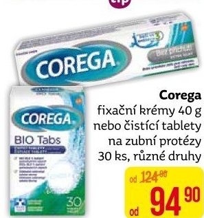 Fixační krém na zubní protézu Corega