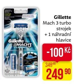 Holicí strojek pánský Gillette Mach 3 Turbo
