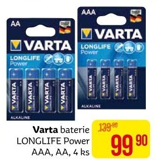 Baterie alkalické Longlife Power Varta