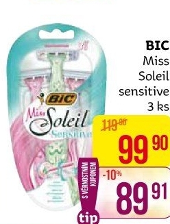 Holítka jednorázová dámská Sensitive Miss Soleil Bic