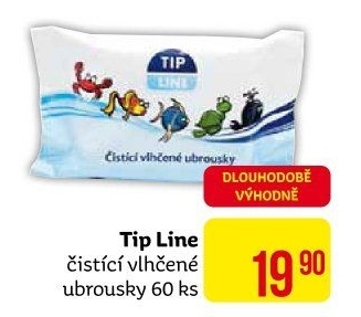 Vlhčené ubrousky dětské Tip Line
