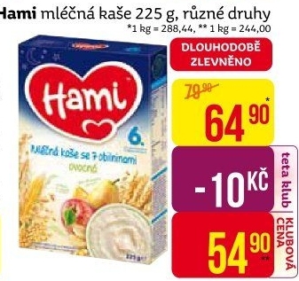 Kaše mléčná Hami