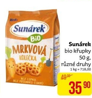 Křupky zeleninové bio Sunárek