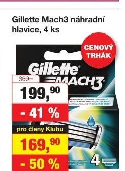Náhradní hlavice pánské Mach 3 Gillette